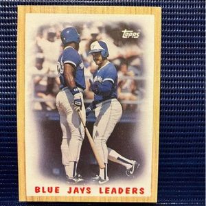 Baseball Card Blue Jays Leaders “1986”